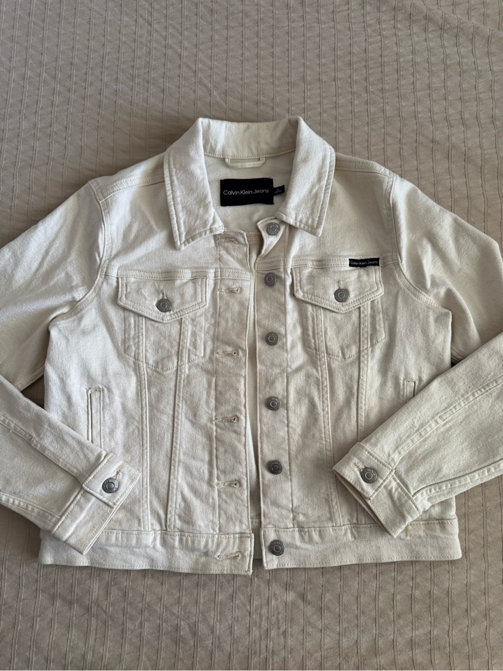 Calvin Klein Jeans Women’s Cream Denim Jacket